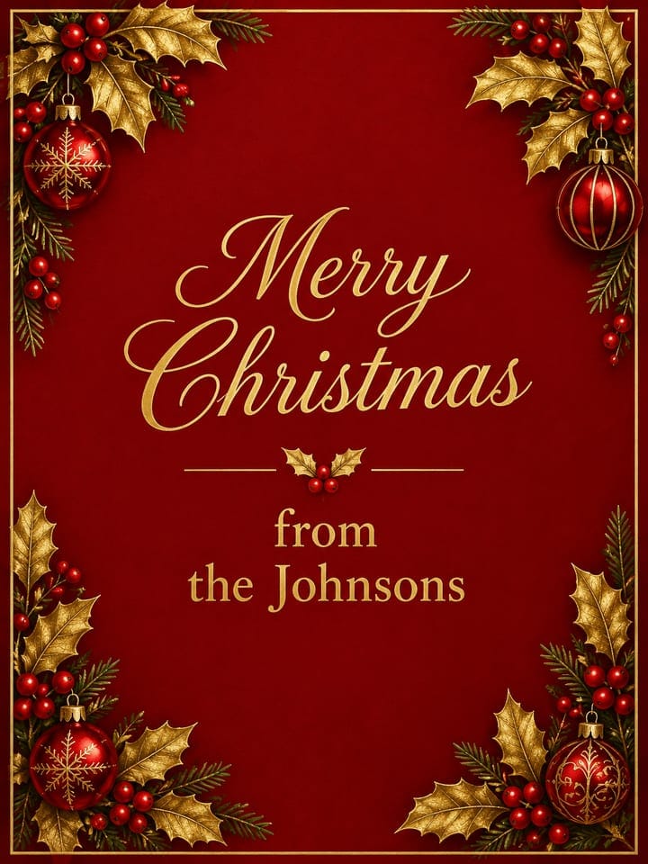 AI Christmas Card Generator example