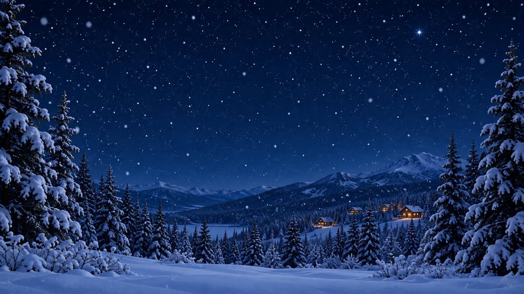 AI result in 雪夜 style - AI 圣诞背景生成器