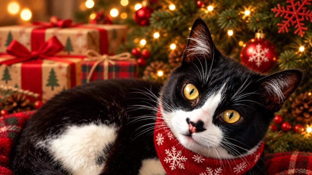 AI Christmas Pet Photo use case - Cats Who Will Not Wear Anything