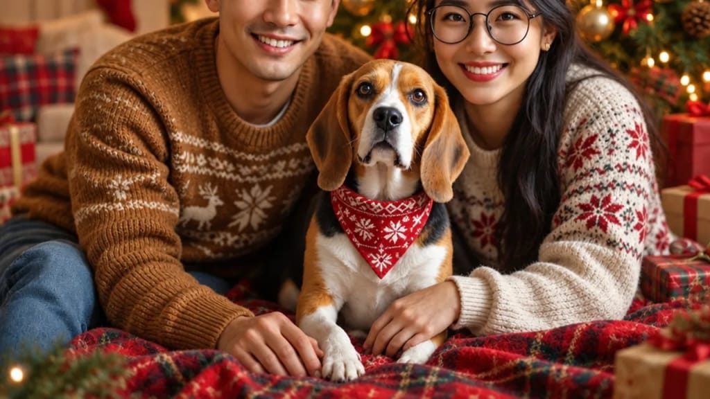AI Christmas Pet Photo use case - Pet and Owner Together