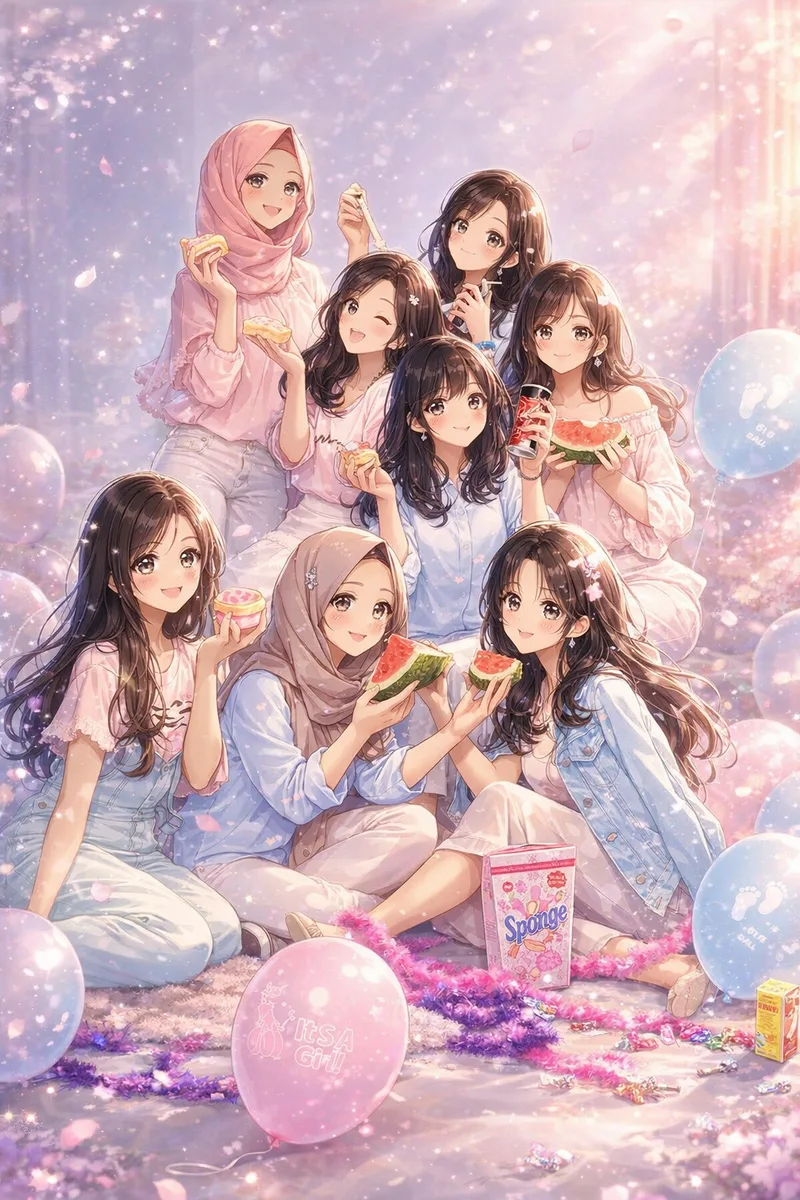Shoujo anime style transformation