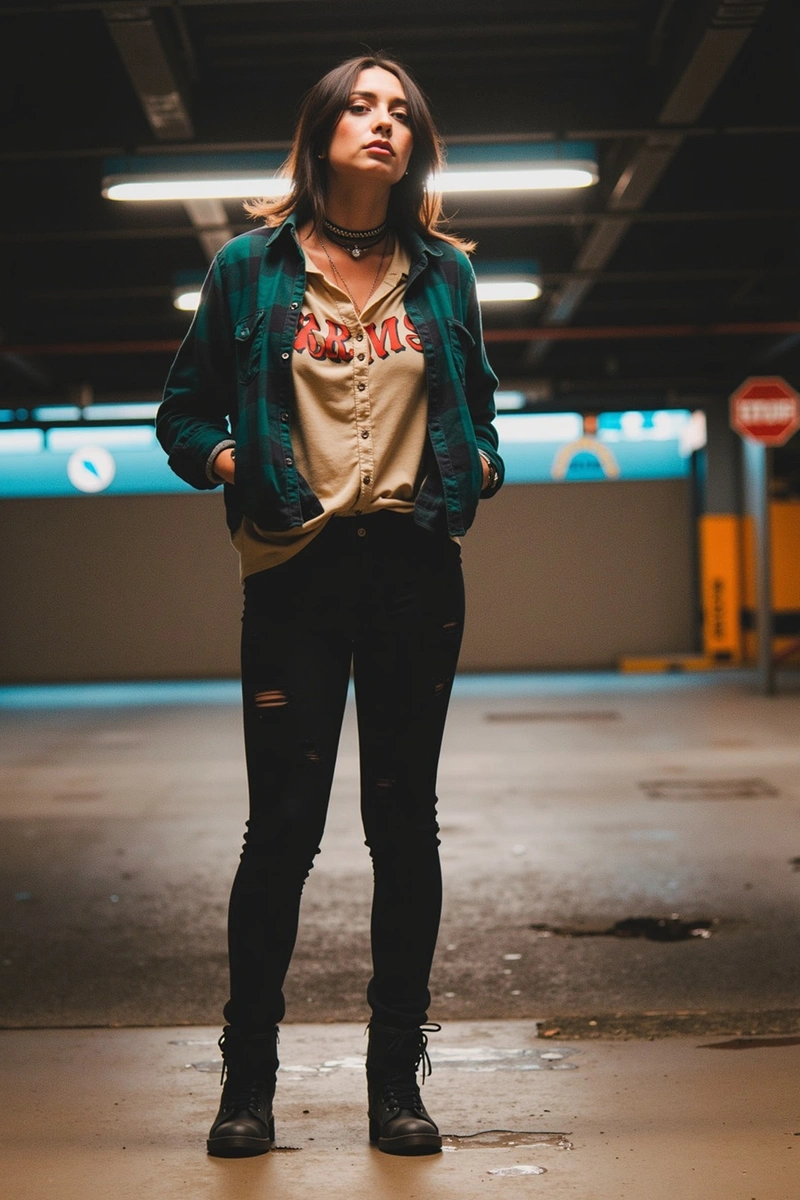 90s grunge outfit transformation