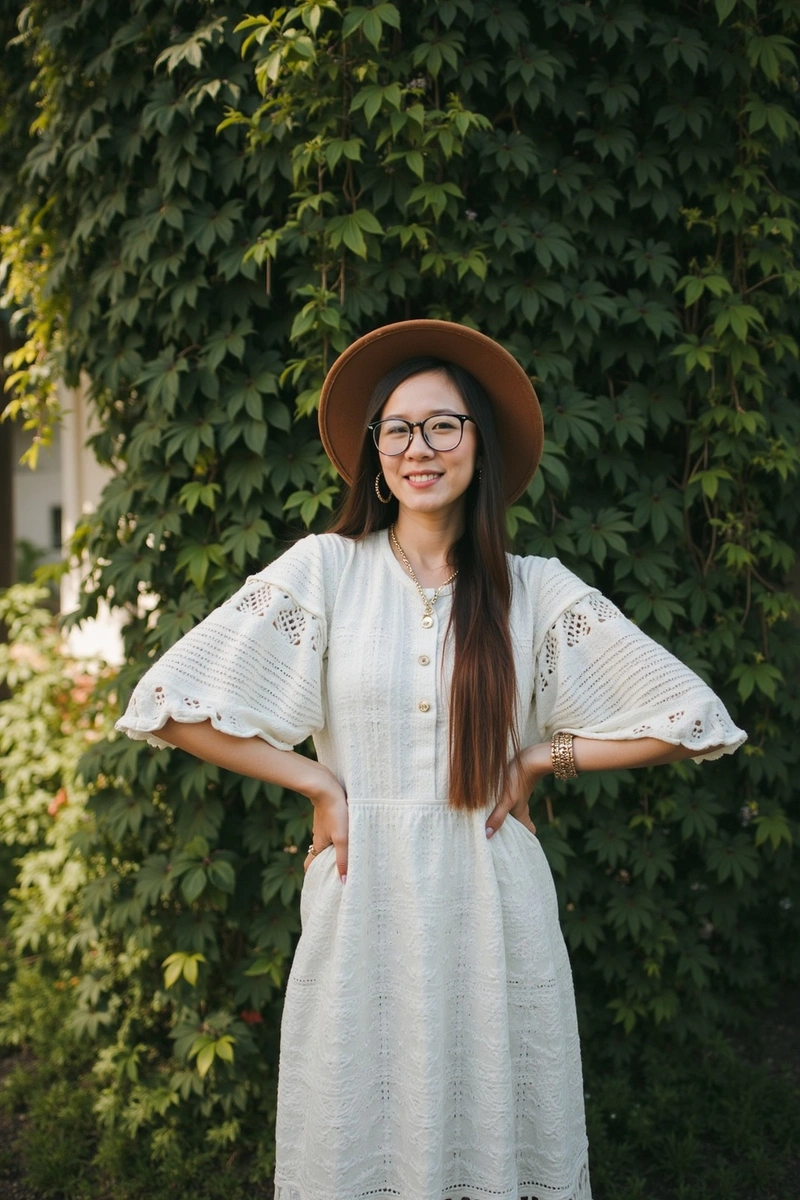 Boho chic outfit transformation