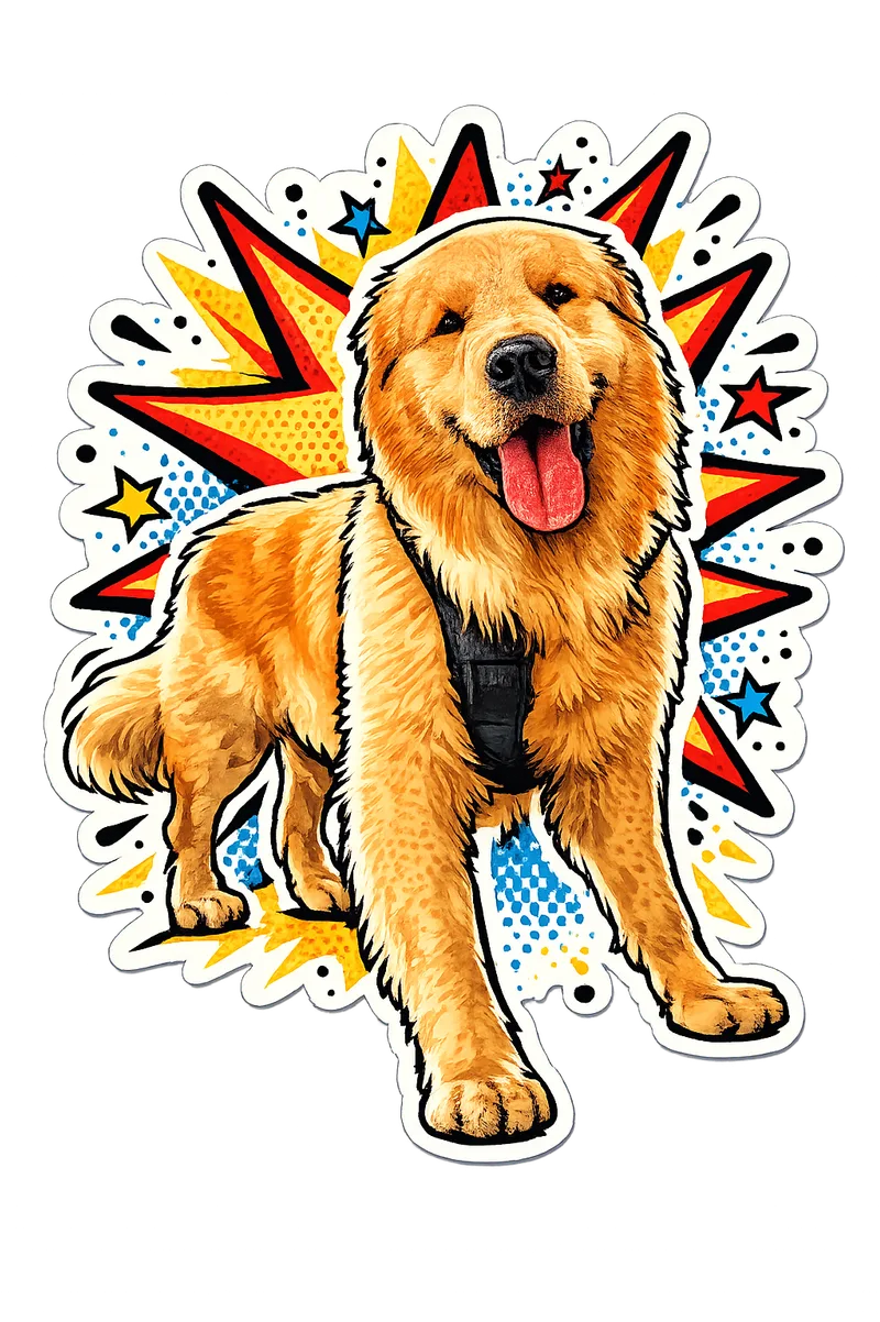Pop art sticker conversion example