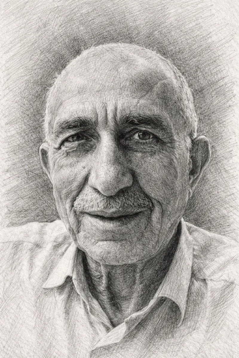 Pencil sketch conversion example