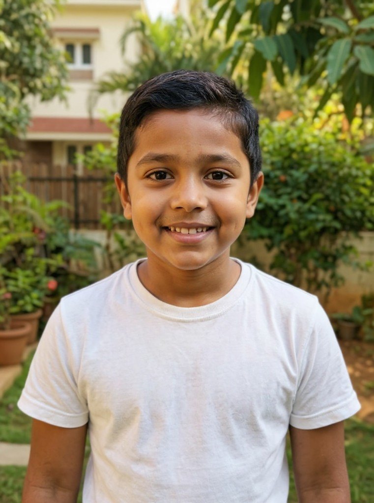 AI result in Childhood style - AI Age Filter