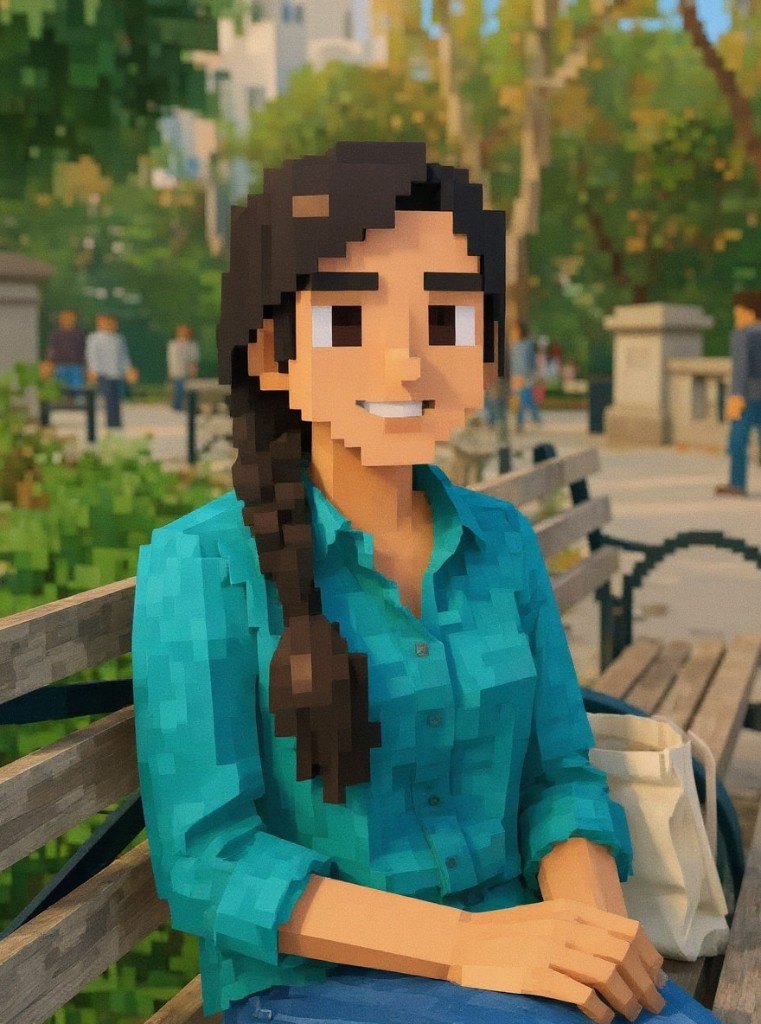 AI result in Blocky style - Free AI Anime Generator