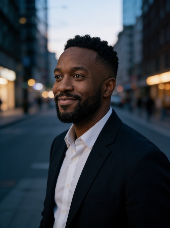 AI result in Polished style - AI Dating Profile Photo Generator