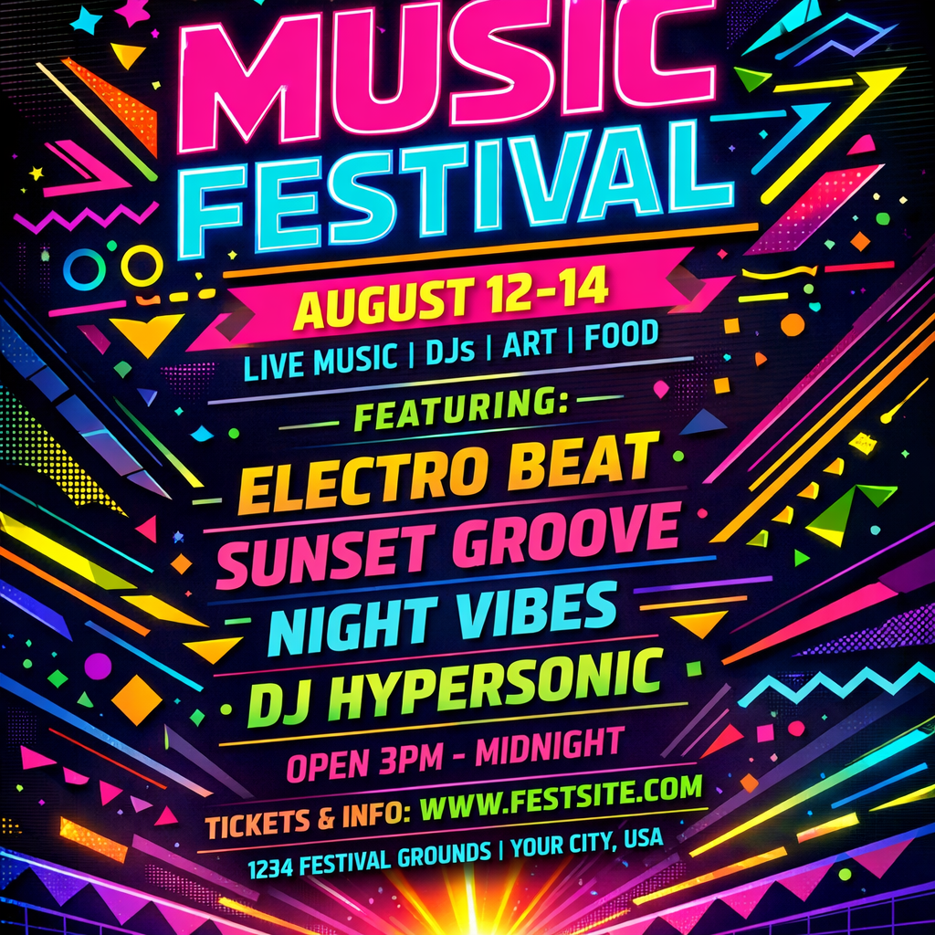 AI Flyer Maker example result after