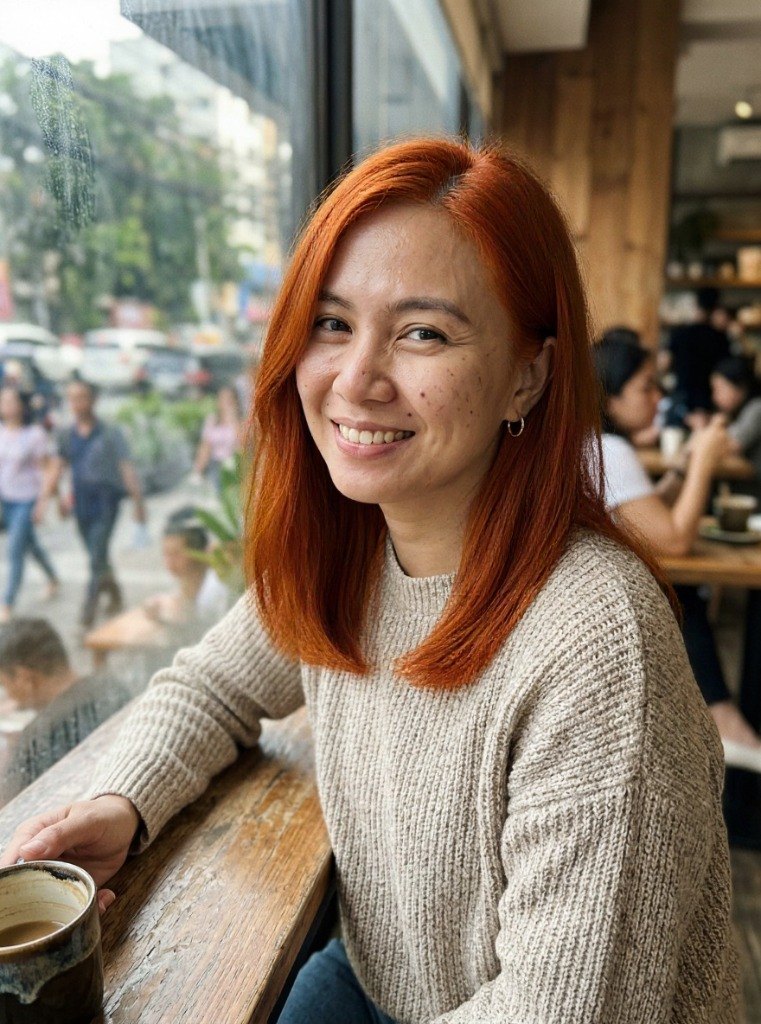 AI result in Copper style - AI Hair Color Changer