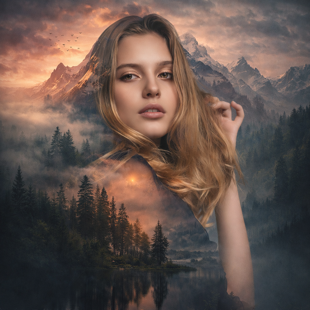 AI Image Blender example result after