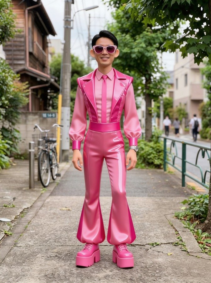 AI result in Barbiecore style - AI Outfit Generator