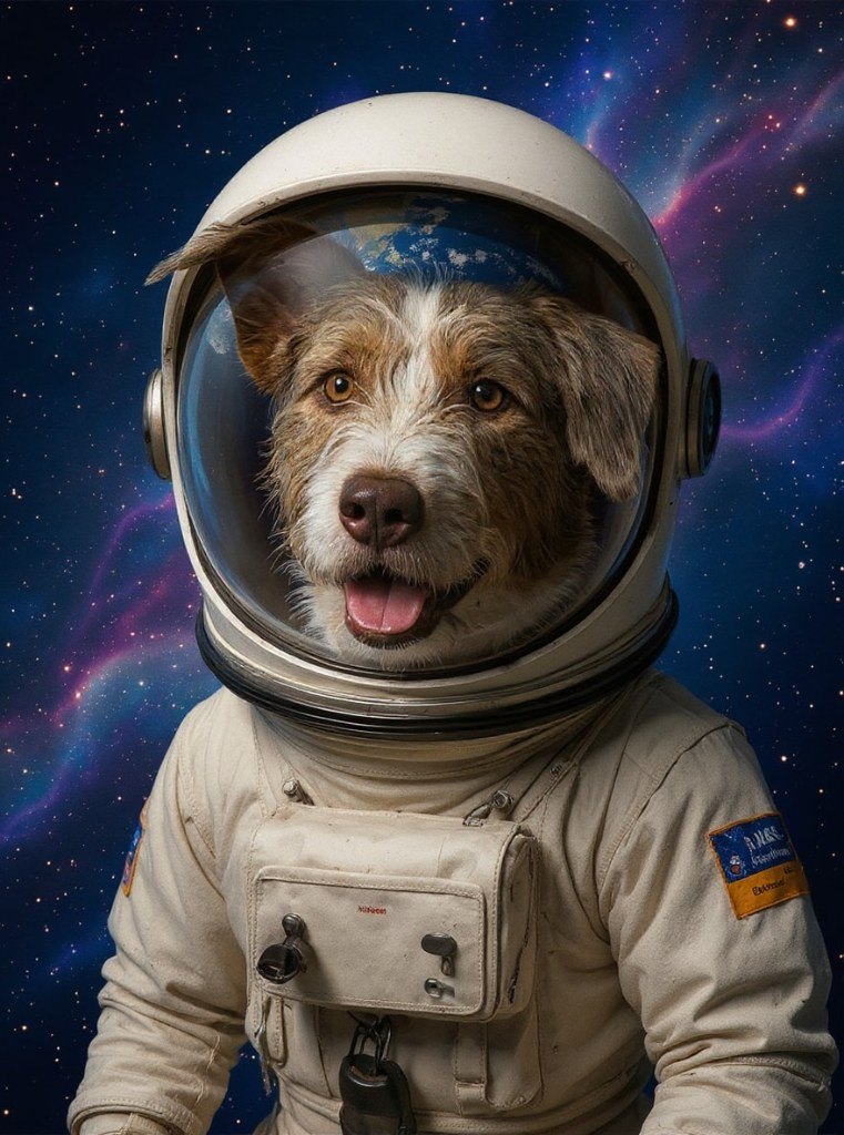 AI result in Astronaut style - AI Pet Portrait Generator