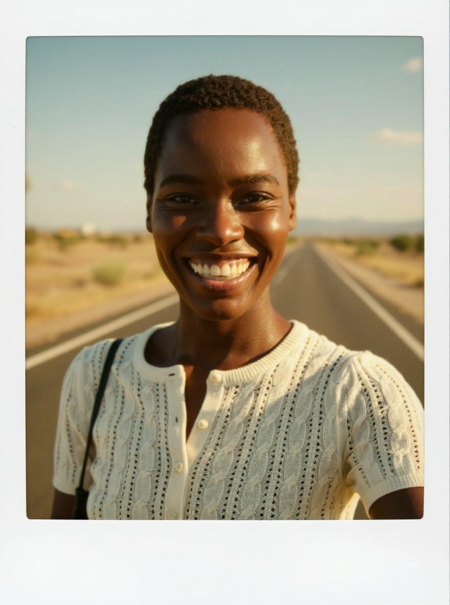 AI result in Road Trip style - AI Polaroid Photo