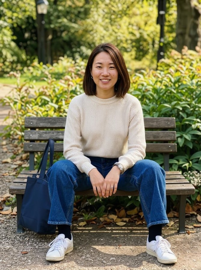 AI result in Natural Seated Pose style - AI Pose Generator