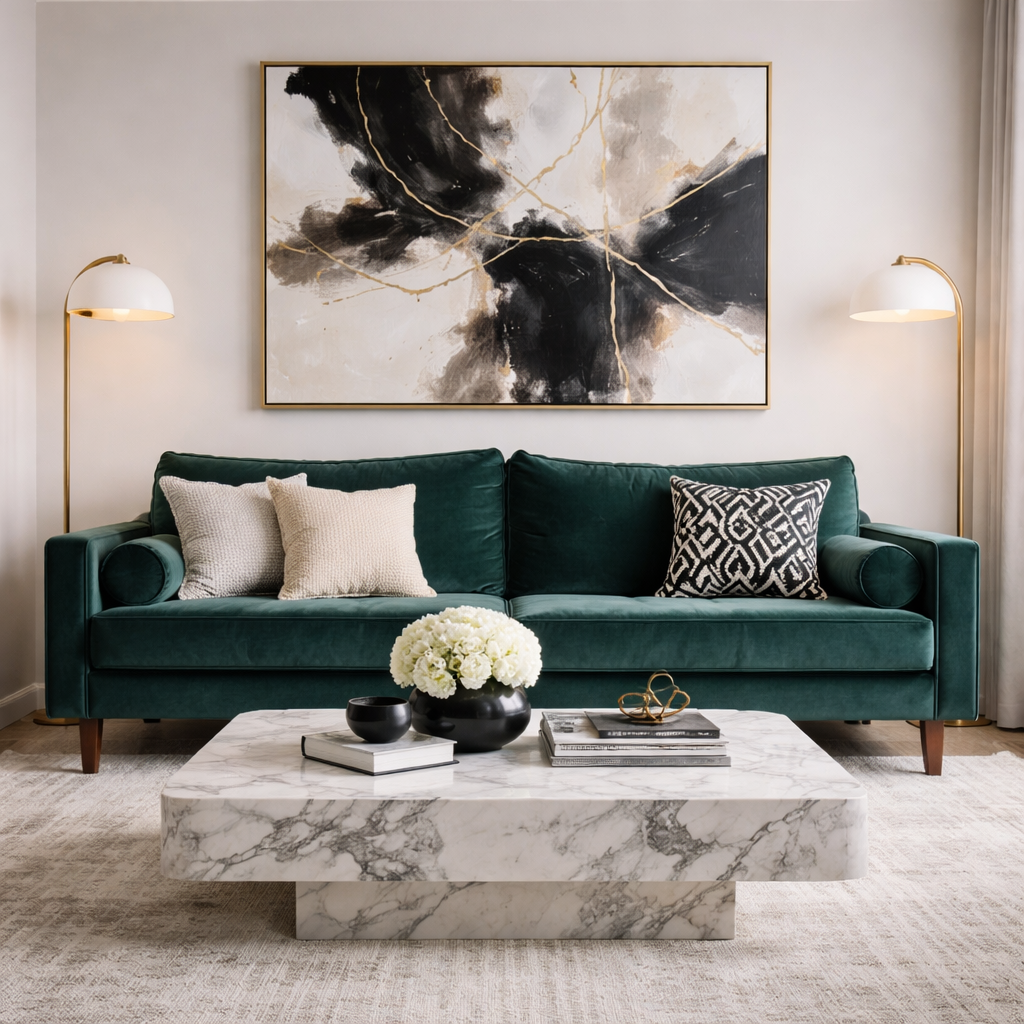 Living Room Design example result after