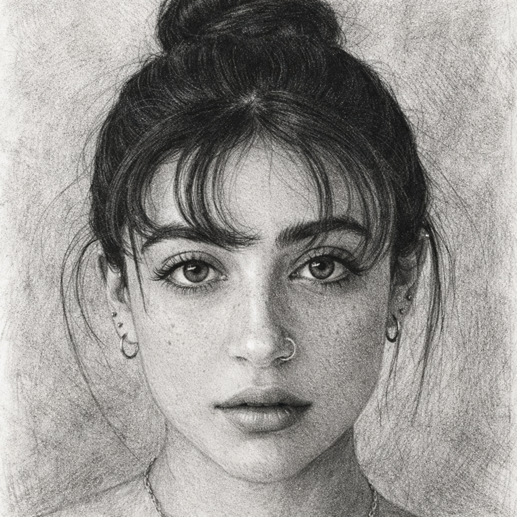 Photo to Sketch example result after