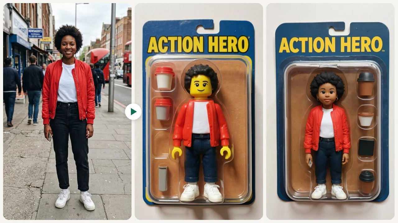 Free AI Action Figure Generator use case - Viral Social Media Content