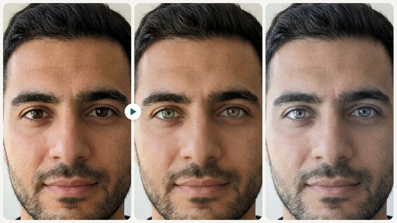 AI Eye Color Changer use case - Before Buying Colored Contacts