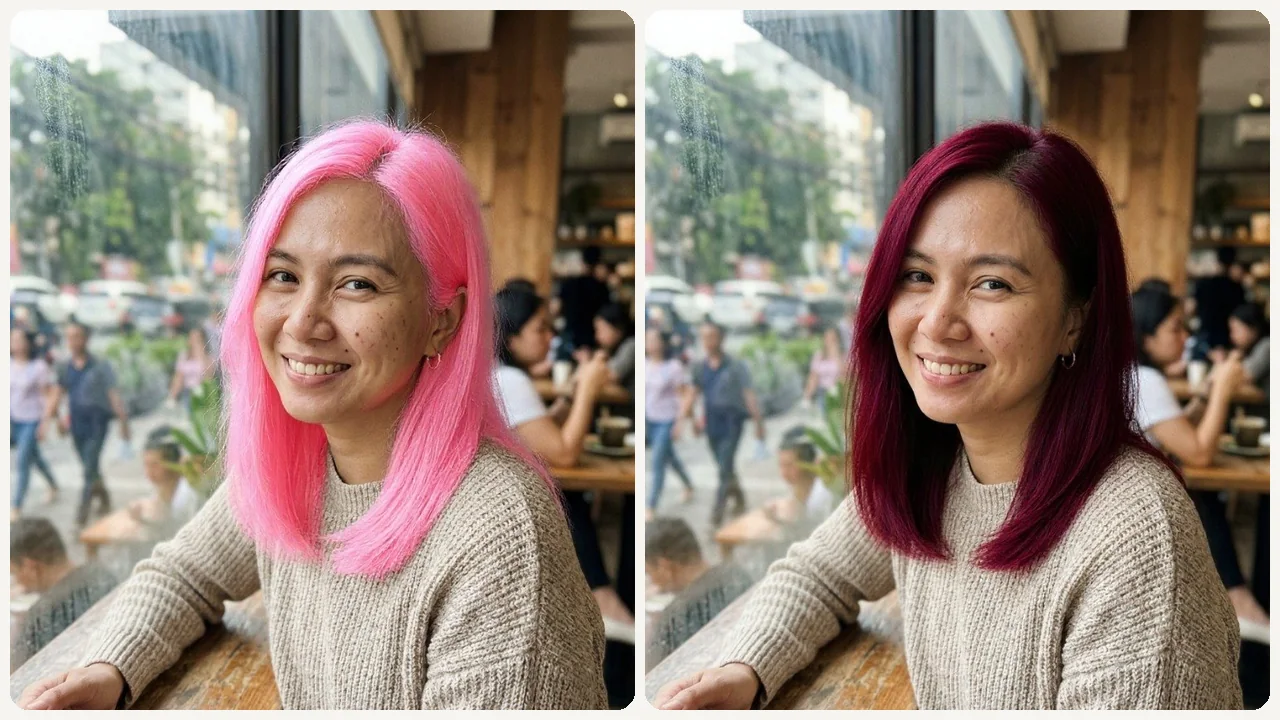 AI Hair Color Changer use case - Fantasy Color Exploration