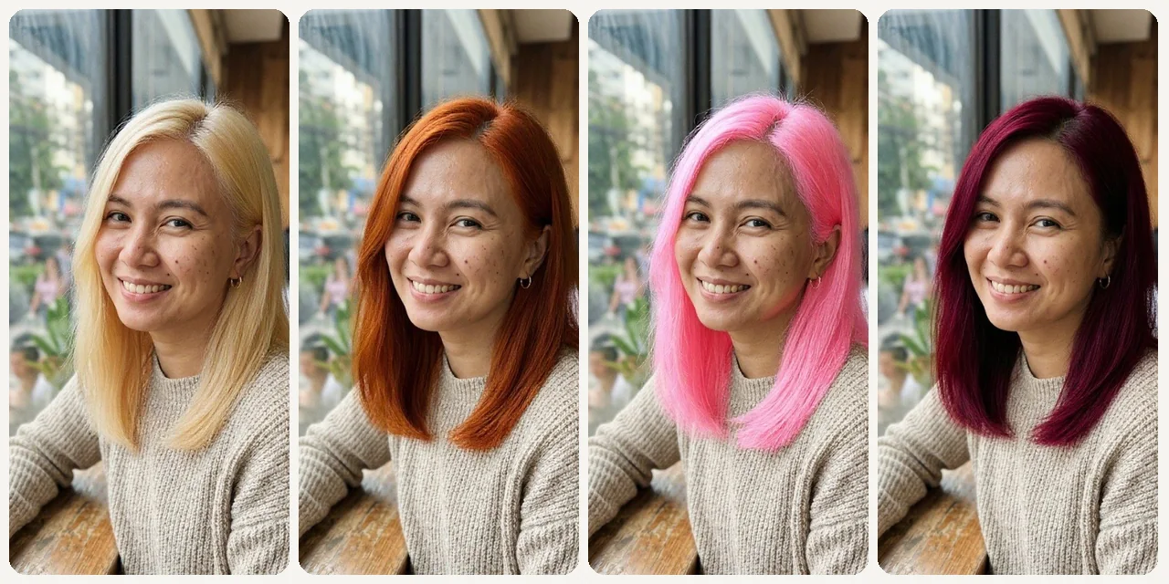 AI Hair Color Changer use case - Skin Tone Matching