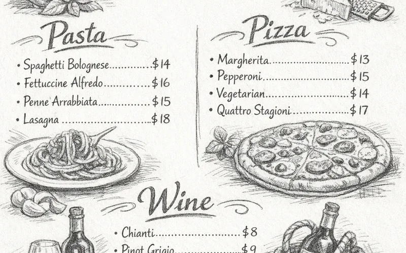 AI Menu Generator use case - New Restaurant Menu Creation