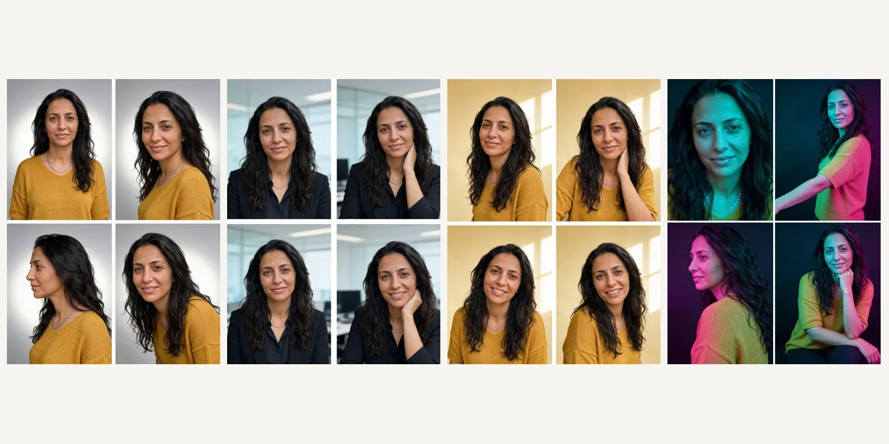 AI Photo Grid Maker use case - Portfolio and Casting Previews