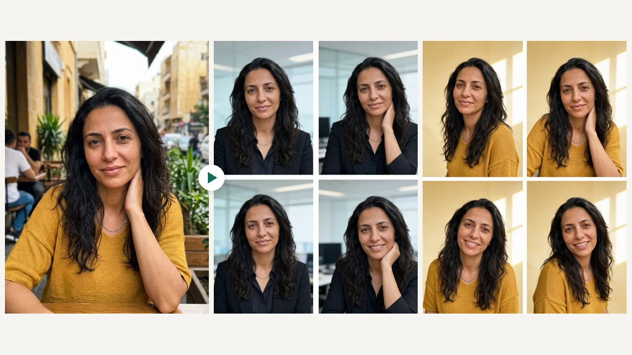 AI Photo Grid Maker use case - Profile Photo Sets