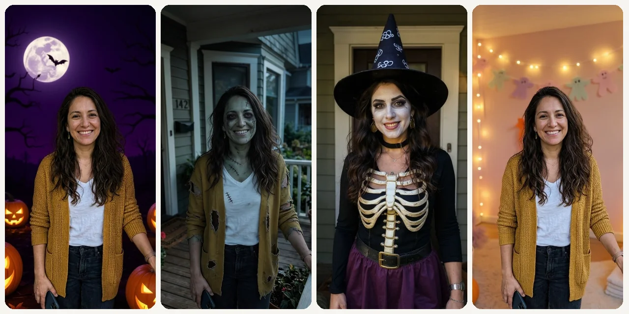 AI Halloween Photo Generator use case - Festive Small Business Content