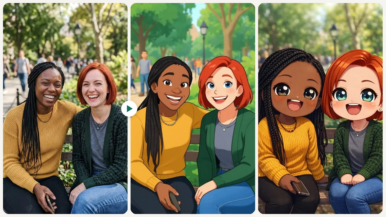 Free AI Photo to Cartoon Converter use case - Engaging Profile Pictures